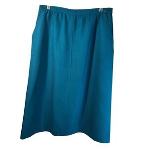 Haberdashery Teal Midi Skirt, Size 20W – Elegant & Versatile Staple [0290]